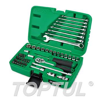 49PCS Professional Grade 1/4" DR. Flank Socket Wrench Set