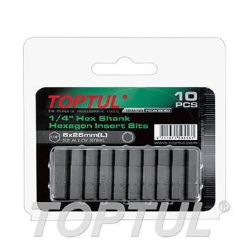 1/4" Hex Shank Hexagon Insert Bits (10PCS)