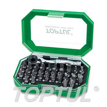8 SETS 1/4" Hex Drive Mini Ratchet Bit Set W/Display Box